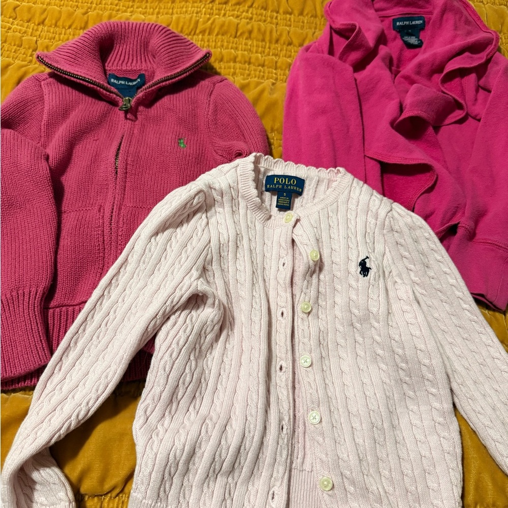 Ralph Lauren Kids Cable Knit Cardigan - Light Pink